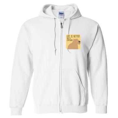 Capybara Design for Capibara Owner Cool Mammal  Full Zip Hoodie