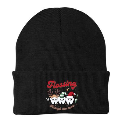 Christmas Dentist Flossing Through The Snow Dental Santa Claus Reindeer Beanie