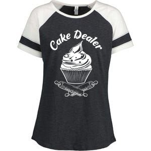 Cake Dealer Funny Cupcake Baker Baking Love Kitchen Gift Cute Gift Enza Ladies Jersey Colorblock Tee