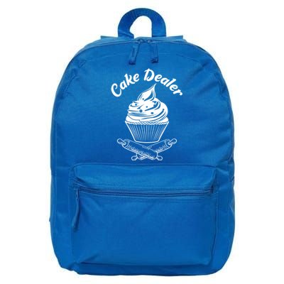 Cake Dealer Funny Cupcake Baker Baking Love Kitchen Gift Cute Gift 16 in Basic Backpack