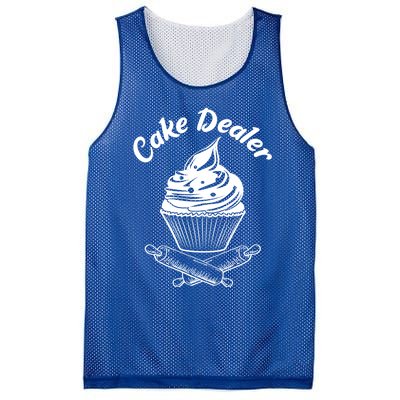 Cake Dealer Funny Cupcake Baker Baking Love Kitchen Gift Cute Gift Mesh Reversible Basketball Jersey Tank