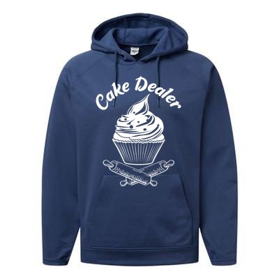 Cake Dealer Funny Cupcake Baker Baking Love Kitchen Gift Cute Gift Performance Fleece Hoodie