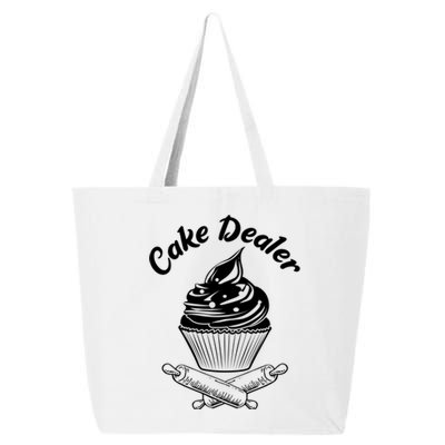 Cake Dealer Funny Cupcake Baker Baking Love Kitchen Gift Cute Gift 25L Jumbo Tote