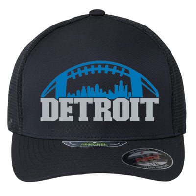 Cool Detroit Football With City Flexfit Unipanel Trucker Cap