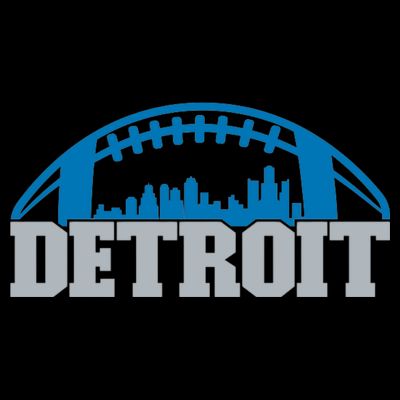 Cool Detroit Football With City T-Shirt