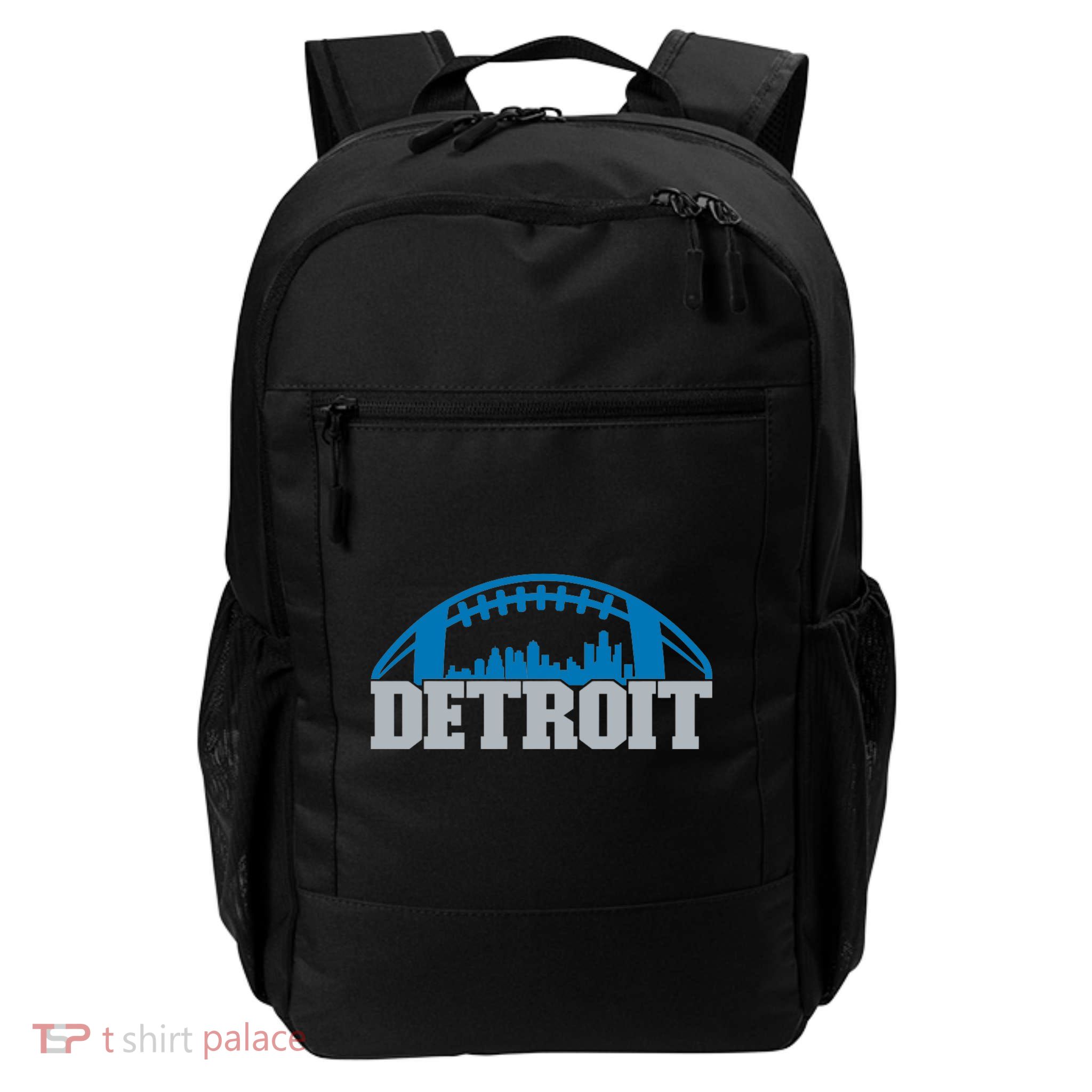Cool Detroit Football With City Backpack