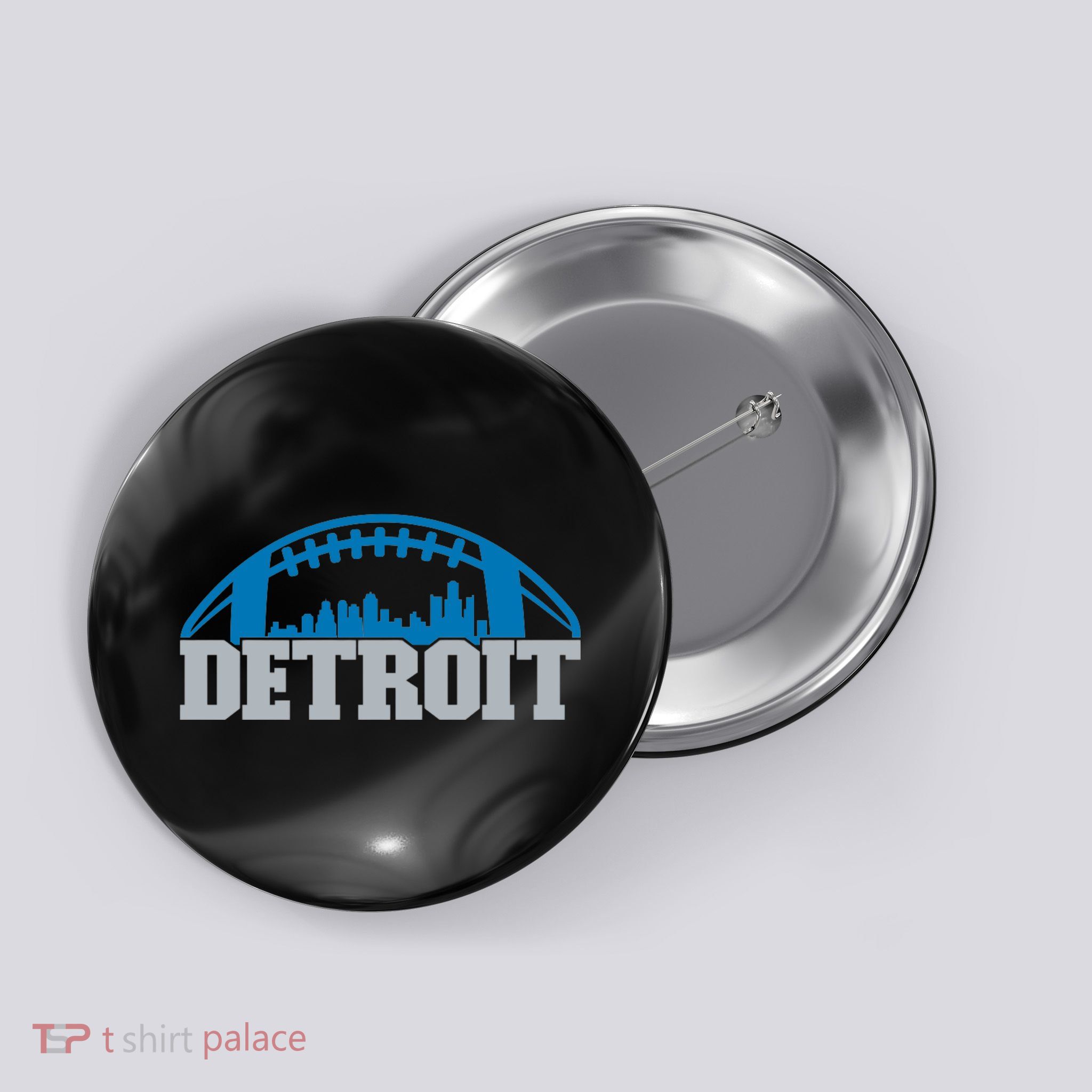 Cool Detroit Football With City Button