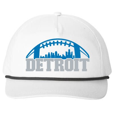 Cool Detroit Football With City Snapback Five-Panel Rope Hat