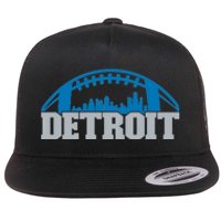 Cool Detroit Football With City Flat Bill Trucker Hat