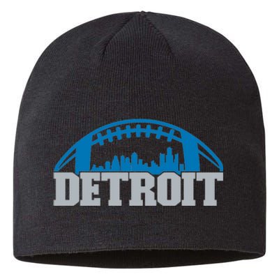 Cool Detroit Football With City Sustainable Beanie