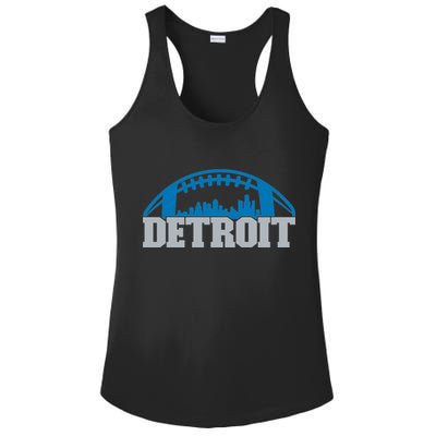 Cool Detroit Football With City Ladies PosiCharge Competitor Racerback Tank