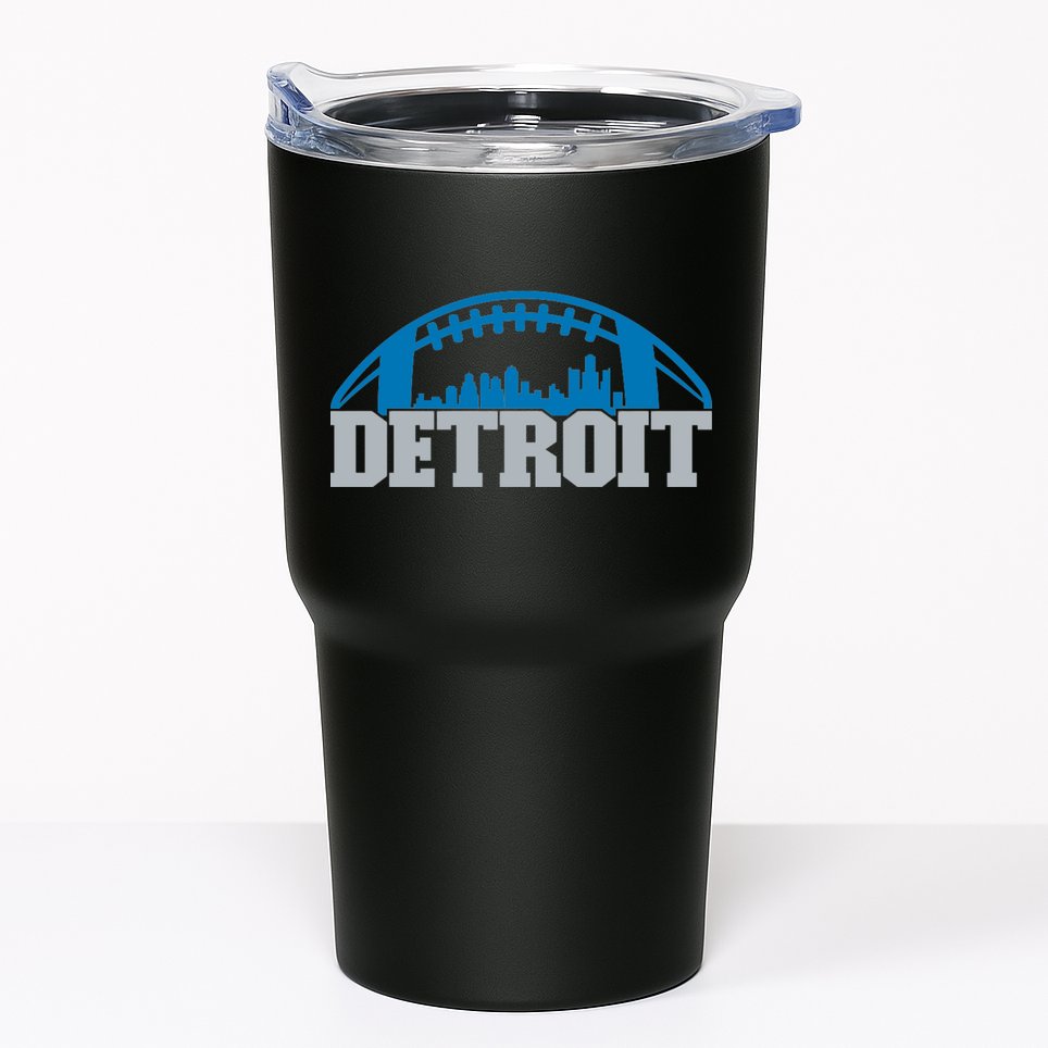 Cool Detroit Football With City Tumbler