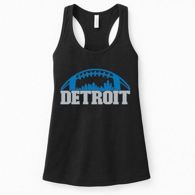 Cool Detroit Football With City Womens Tank Top