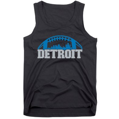 Cool Detroit Football With City Tank Top