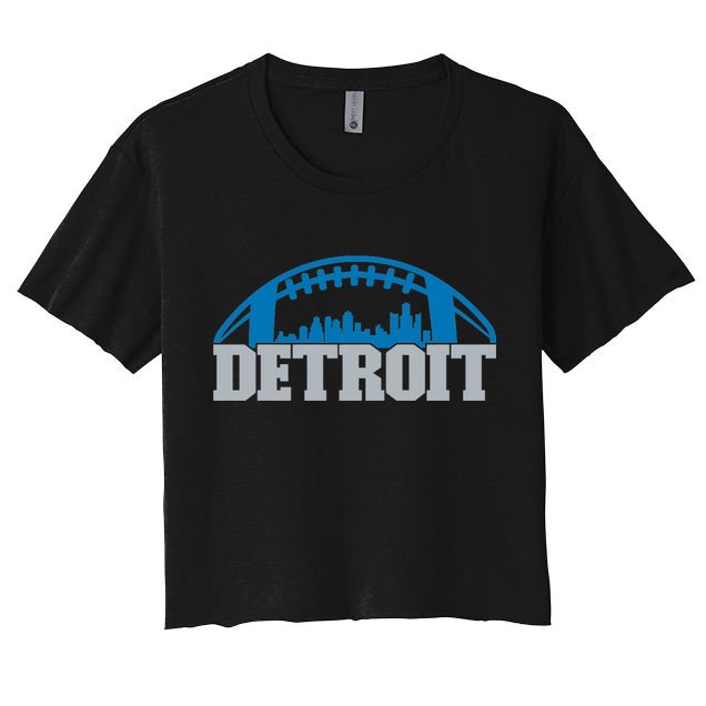 Cool Detroit Football With City Crop Top