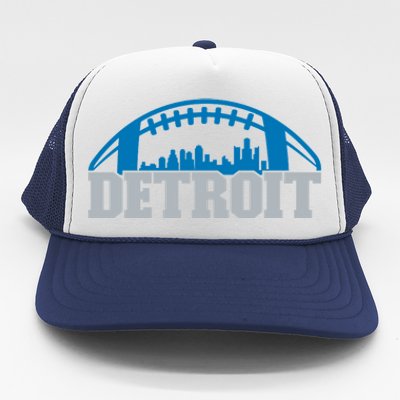 Cool Detroit Football With City Trucker Hat