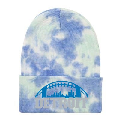 Cool Detroit Football With City Tie Dye 12in Knit Beanie