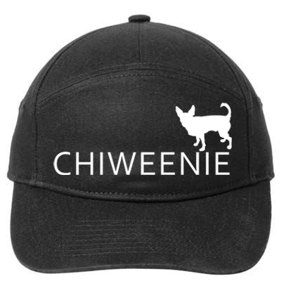 Chiweenie Dog Funny Logo 7-Panel Snapback Hat