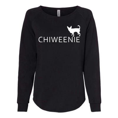 Chiweenie Dog Funny Logo Womens California Wash Sweatshirt