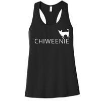 Chiweenie Dog Funny Logo Women's Racerback Tank