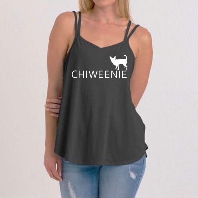 Chiweenie Dog Funny Logo Women's Strappy Tank