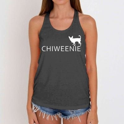 Chiweenie Dog Funny Logo Women's Knotted Racerback Tank