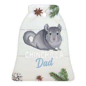 Chinchilla Dad Funny Chinchilla Father Father´s Day Ceramic Bell Ornament