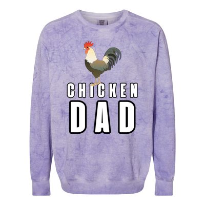 Chicken Dad Farmer Colorblast Crewneck Sweatshirt