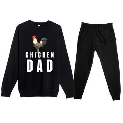 Chicken Dad Farmer Premium Crewneck Sweatsuit Set