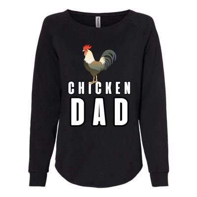 Chicken Dad Farmer Womens California Wash Sweatshirt