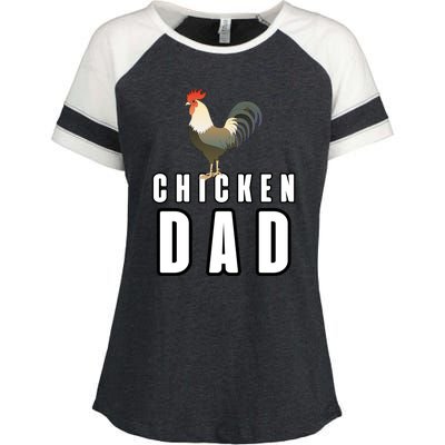 Chicken Dad Farmer Enza Ladies Jersey Colorblock Tee