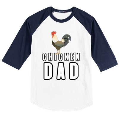 Chicken Dad Farmer Baseball Sleeve Shirt