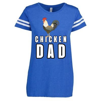 Chicken Dad Farmer Enza Ladies Jersey Football T-Shirt