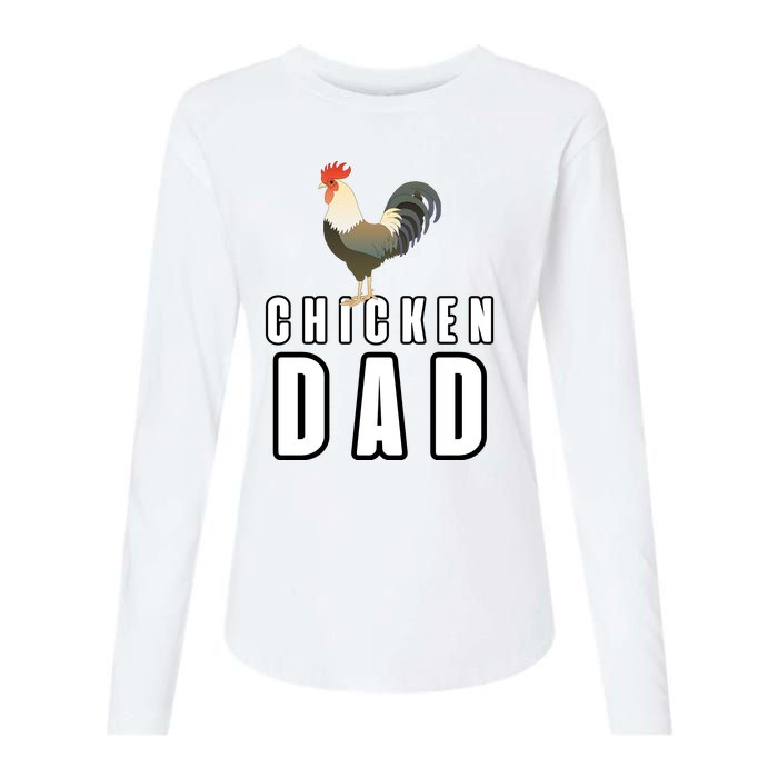 Chicken Dad Farmer Womens Cotton Relaxed Long Sleeve T-Shirt