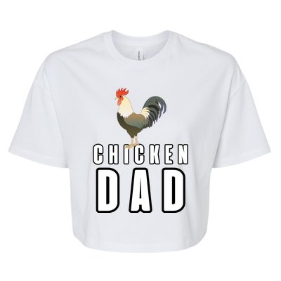 Chicken Dad Farmer Bella+Canvas Jersey Crop Tee