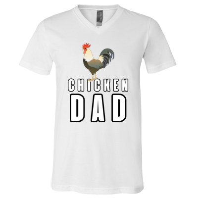 Chicken Dad Farmer V-Neck T-Shirt