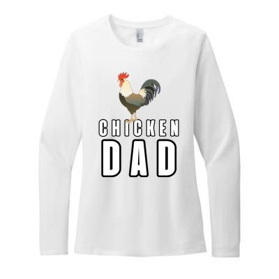 Chicken Dad Farmer Womens CVC Long Sleeve Shirt