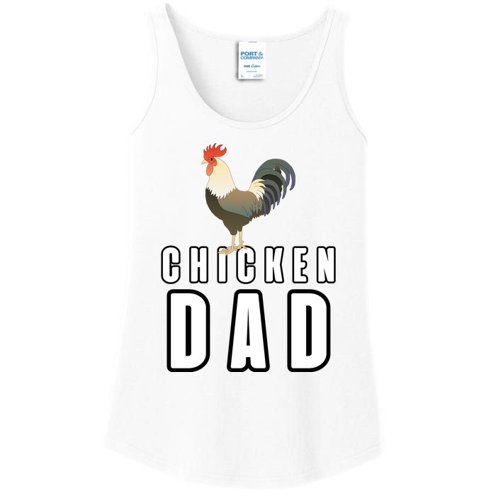 Chicken Dad Farmer Ladies Essential Tank