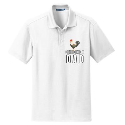 Chicken Dad Farmer Dry Zone Grid Polo