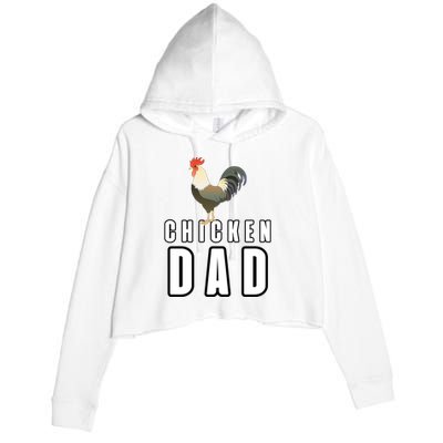 Chicken Dad Farmer Crop Fleece Hoodie