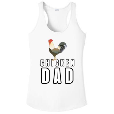 Chicken Dad Farmer Ladies PosiCharge Competitor Racerback Tank