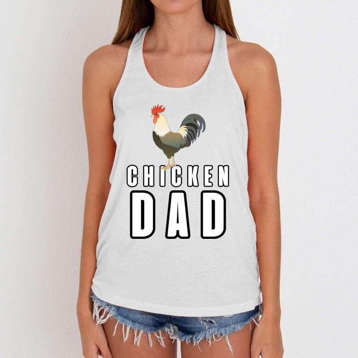 Chicken Dad Farmer Women's Knotted Racerback Tank