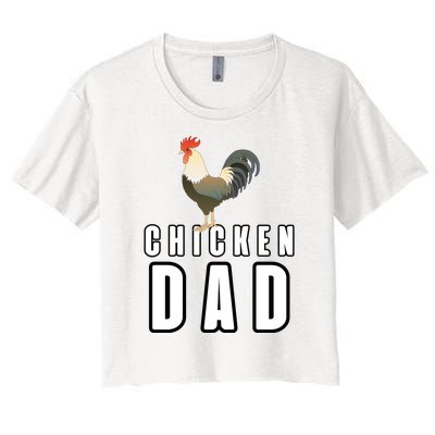 Chicken Dad Farmer Women's Crop Top Tee