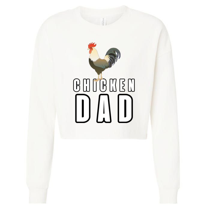 Chicken Dad Farmer Cropped Pullover Crew