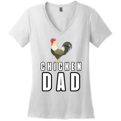 Chicken Dad Farmer Women's V-Neck T-Shirt