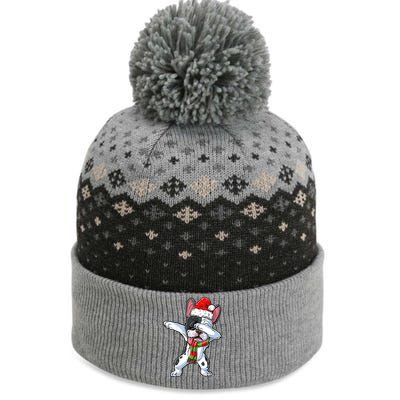 Cute Dabbing French Bulldog Christmas Hat Adults Xmas Gift The Baniff Cuffed Pom Beanie