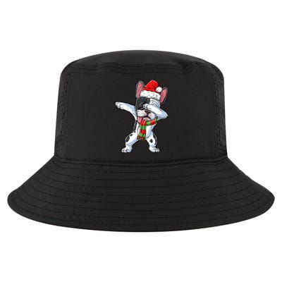 Cute Dabbing French Bulldog Christmas Hat Adults Xmas Gift Cool Comfort Performance Bucket Hat