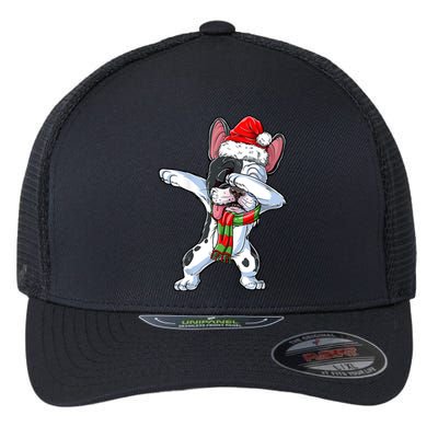 Cute Dabbing French Bulldog Christmas Hat Adults Xmas Gift Flexfit Unipanel Trucker Cap