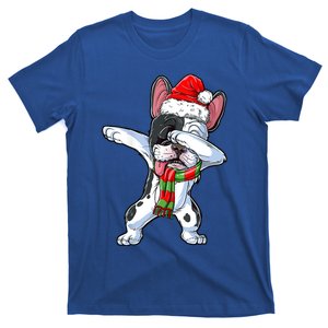 Cute Dabbing French Bulldog Christmas Hat Adults Xmas Gift T-Shirt