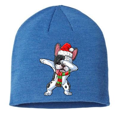 Cute Dabbing French Bulldog Christmas Hat Adults Xmas Gift Sustainable Beanie